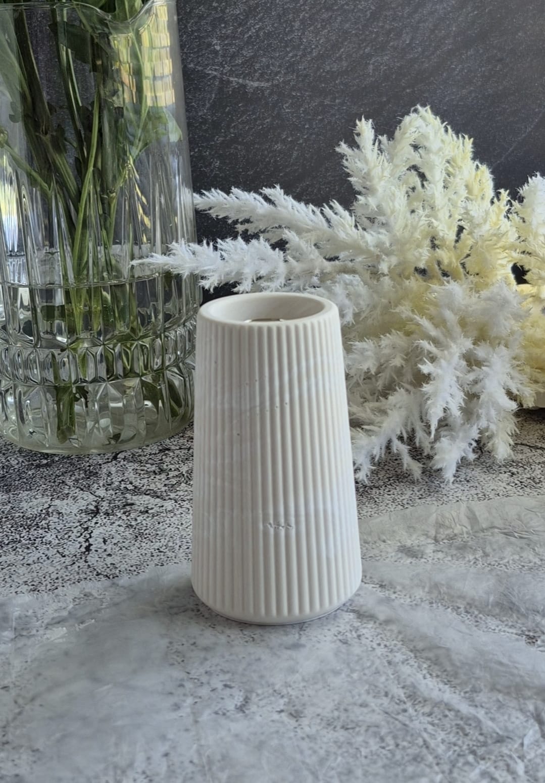 Ribbed Vase