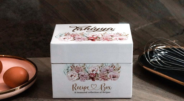 Personalised Recipe Box — Blush Pink