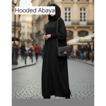 Black Hooded Abaya by Coco Loco